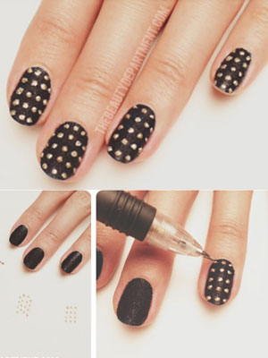 Velvet Studded Nails