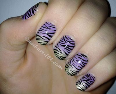 zebra nail art tutorial-s