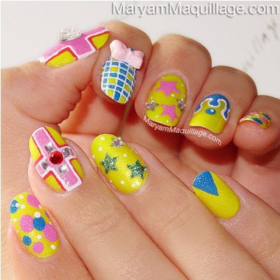 Bright, Textured & Happy -- 3D Nail Art!-s