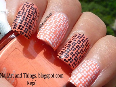 Revlon Peachy+ Patterned Nail Art-s