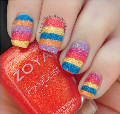 Zoya Summer PixieDust Stripes-s