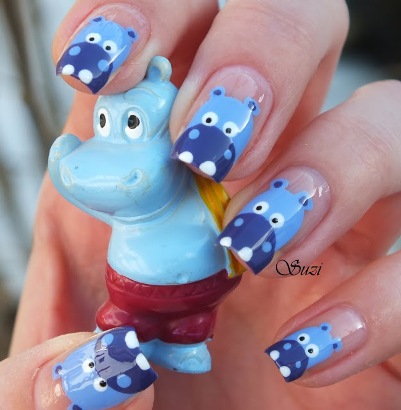 Happy Hippo Nails