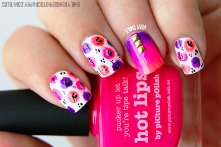 colorful flower nail art s