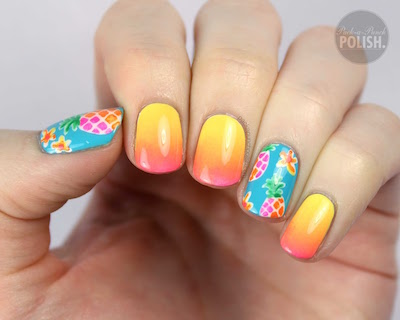 01-pineapple-and-ombre-nail-art