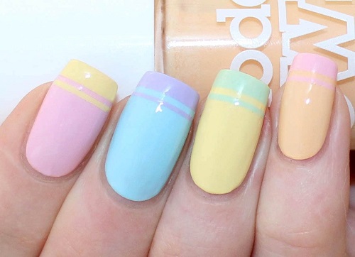 Double French Tip Nail Art