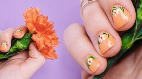 Spring Floral Nail Art