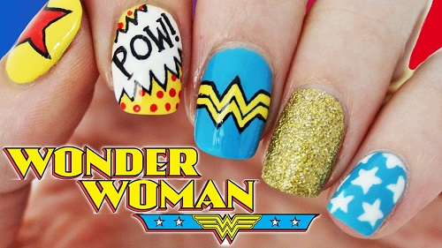 Wonder Woman Nail Art