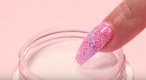 Glitter Chevron Nail Art