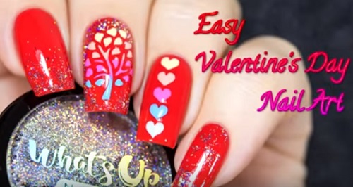 Easy Valentine's Day Nail Art