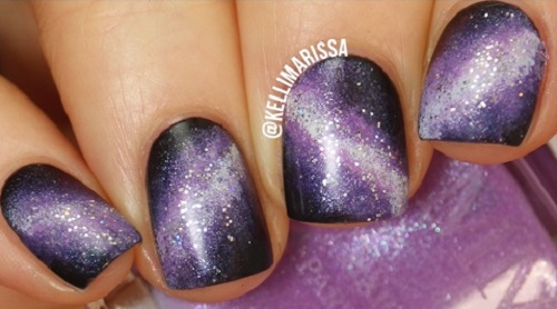 5. Purple Galaxy Nail Art on Tumblr - wide 3